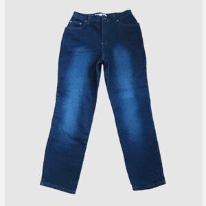 Vintage Faded Glory Jeans Womens Size 10 Petite Blue Straight Classic Fit Denim